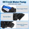 FlowFluid 110V AC Water Pressure Booster Pump for RV,45PSI 4GPM