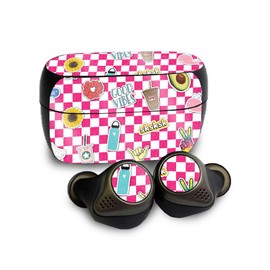 MightySkins Glossy Glitter Skin for Jabra Elite 75t - VSCO Girl | Protective, Durable High-Gloss Glitter Finish | Easy to Apply, Remove, and Change Styles | Made in The USA