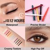 Wavuketu Blue Eyeliner Waterproof Blue Eyeliner Pencil Retractable blue Gel