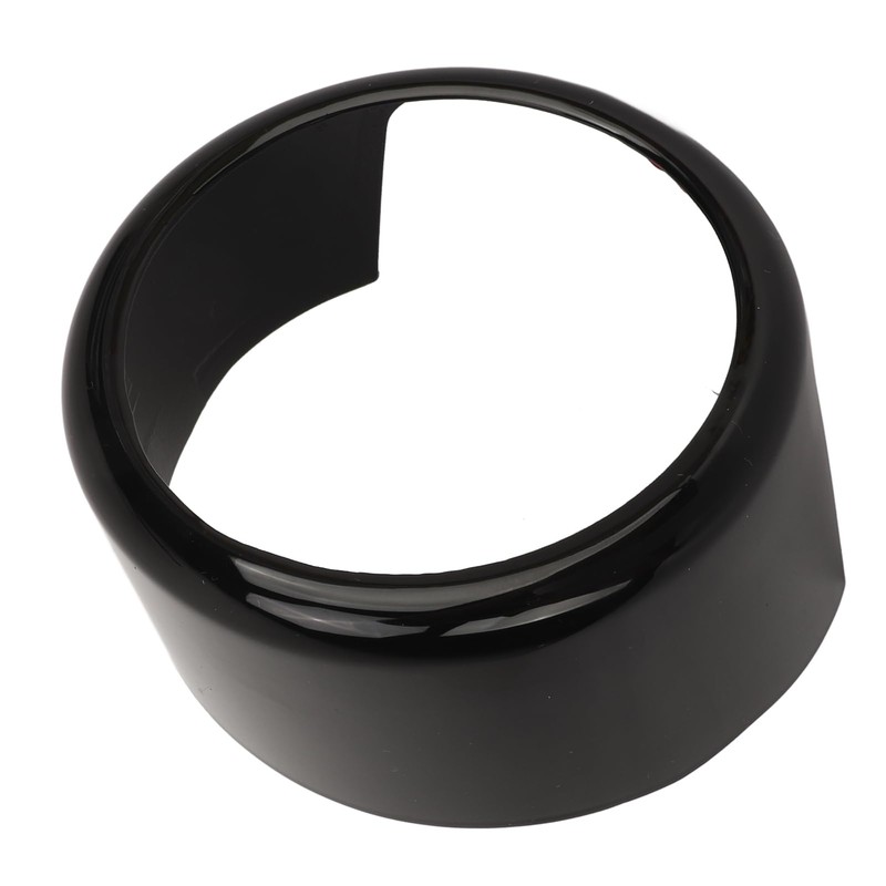 BOROCO Front Grill Emblem, Logo Ring, Glossy Black, Exterior Badge