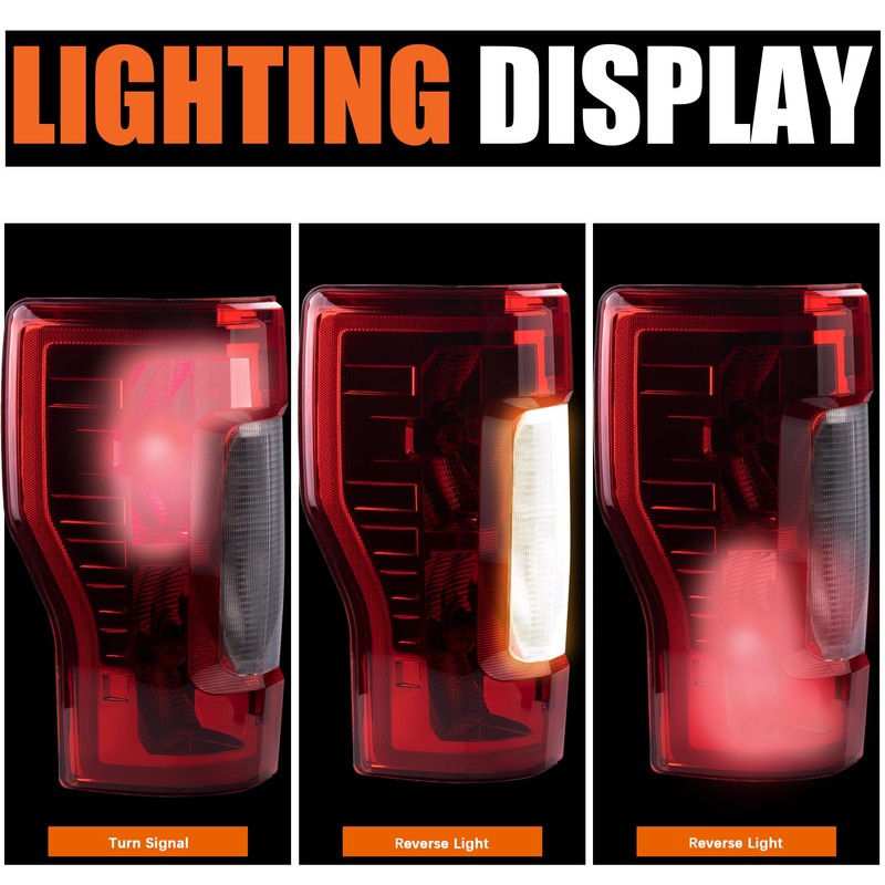 MRELC Left Driver Side Tail Light Compatible With 2017-2019 Ford