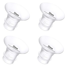 4Pcs Breast Pump Flange Insert 22mm Compatible with Momcozy/Spectra/Medela/eufy/Elvie/Lansinoh/Paruu P10 Breast Pump, Fit for Momcozy M5/M9/M6/V2 Pro/V2 pro/S12 Pro/eufy E10 S1 S1 Pro, 24mm Flange