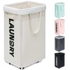 Goodpick Laundry Hamper with Wheels, 75L College Dorm Room Essentials,