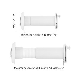 PATIKIL 5/8" Door Viewer Peephole, 2 Pcs Zinc Alloy Privacy Door Viewer with Privacy Cover, 180-Degree Fits 1-3/4" to 2-15/16" Door with 16mm/0.62" Drill Bit for Security, White