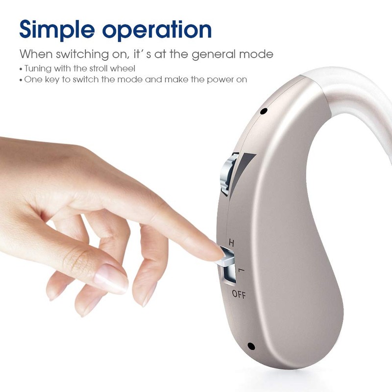 Britzgo Hearing Aids,Noise Cancelling by Digital Chip,Rechargeable Sound Amplifier,40 Hour