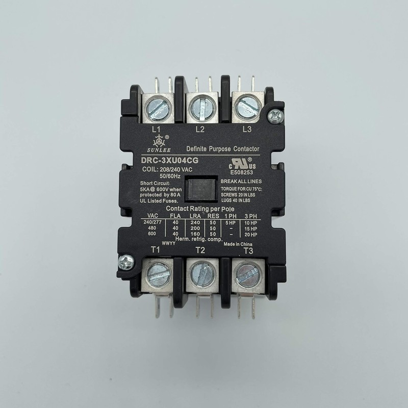 SUNLEE 3 Pole 40 Amp contactor 240V coil UL Recognized