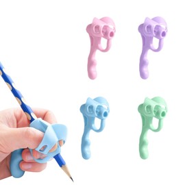 4 Pcs Pencil Grips for Kids Handwriting, Writing Aid Grip Trainer, Preschoolers Training Pencil Grips, Writing Corrector Grips, Ergonomic Training Pencil Grip, for Children Preschoolers(Multicolor)