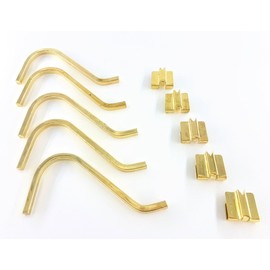 5 x Small Brass Picture Frame Easel Roll Up and Stand Square Wire