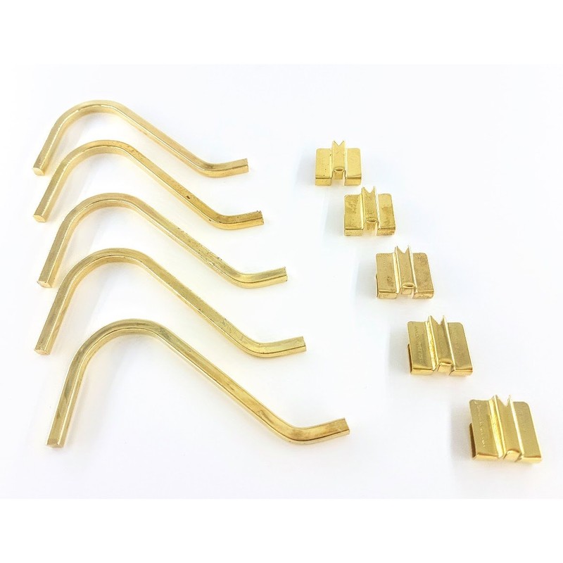 5 x Small Brass Picture Frame Easel Roll Up and