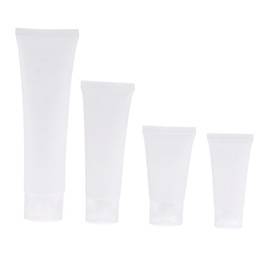 MYhose Tubes Squeeze Empty Plastic Tubes Squeeze Plastic Cosmetic Cream Lotion Travel Bottle 1 Piece Clear / Transparent 100 ml