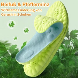 Maxee 3 Pairs of Orthopaedic Insoles for Men and Women, Arch Insoles Heel Spurs, Comfort Sports Shoe Insoles, Breathable and Relieve Foot Pain, Ideal Insole for Hiking, Running, Size 39-40