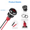 Linkstyle 8Pcs 1/2" 12V LED Indicator Light, Waterproof Metal Pilot