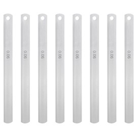 HARFINGTON 8 Blades Metric Steel Feeler Gauge, 0.06mm Thickness Filler Gauge, Offset Valves, Guitar Gauge Gage Measuring Tool, for Gap Width Thickness Measuring