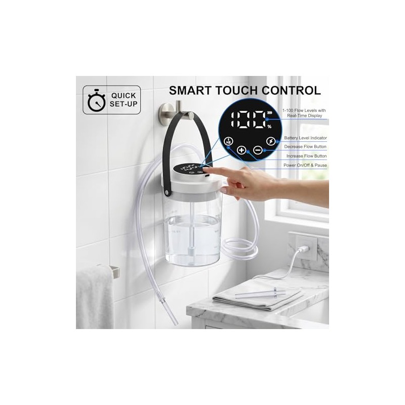 Kit de enema elctrico porttil para limpieza intestinal para mujeres