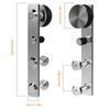 TSMST 4FT Stainless Steel Sliding Barn Door Hardware Kit for