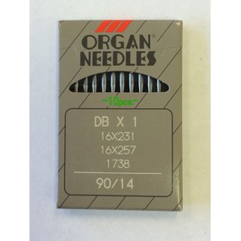Organ 50 ORGAN DBX1 16X257 16X231 1738 INDUSTRIAL LOCKSTITCH SEWING NEEDLES SIZE 90/14