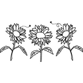 Azeeda A8 'Sonnenblumen & Bienen' Stempel (Unmontiert) (RS00037411)