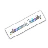 Abused Daily Windshield Banner Decal Sticker Holographic Oil Slick Silver