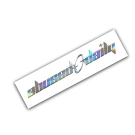 Abused Daily Windshield Banner Decal Sticker Holographic Oil Slick Silver Chrome Graphic 33" JDM Boost Turbo