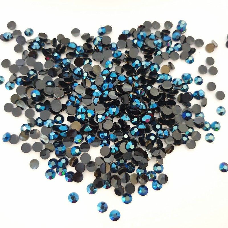 MajorCrafts 500pcs 6.5mm ss30 Jelly AB Flat Back Round 14