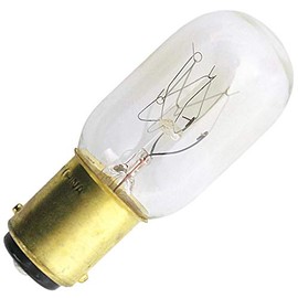 Bulbrite 706114 25T7/DC 25W Incandescent Amusement & Appliance T7 Bulb with Double Contact Bayonet Base, Clear