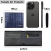 DOXUNGOO carteras antirrobo RFID Blocking 1 zippered cash pocket carteras