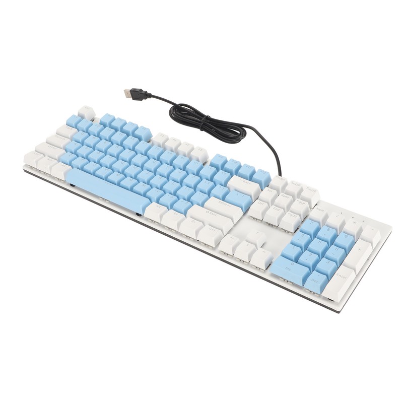 104 Key Mechanical Gaming Keyboard 28 Backlight Modes Blue Switch