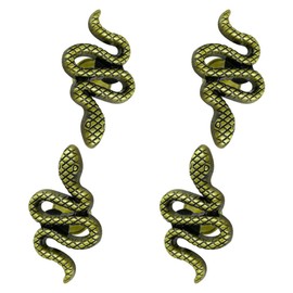 LB-LAIBA Snake Cabinet Knobs, Animal Drawer Knobs for Drawer Wardrobe Cupboard Dresser Furniture Door Knobs Pulls Decorative Hardware 4 Pieces