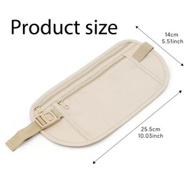 TSUOUKL RFID Protected Bum Bag for Men and Women, Flat Waterproof Waist Bag, Anti-Theft Belt Bag for Sports, Travel and Everyday Life, Practical and Safe