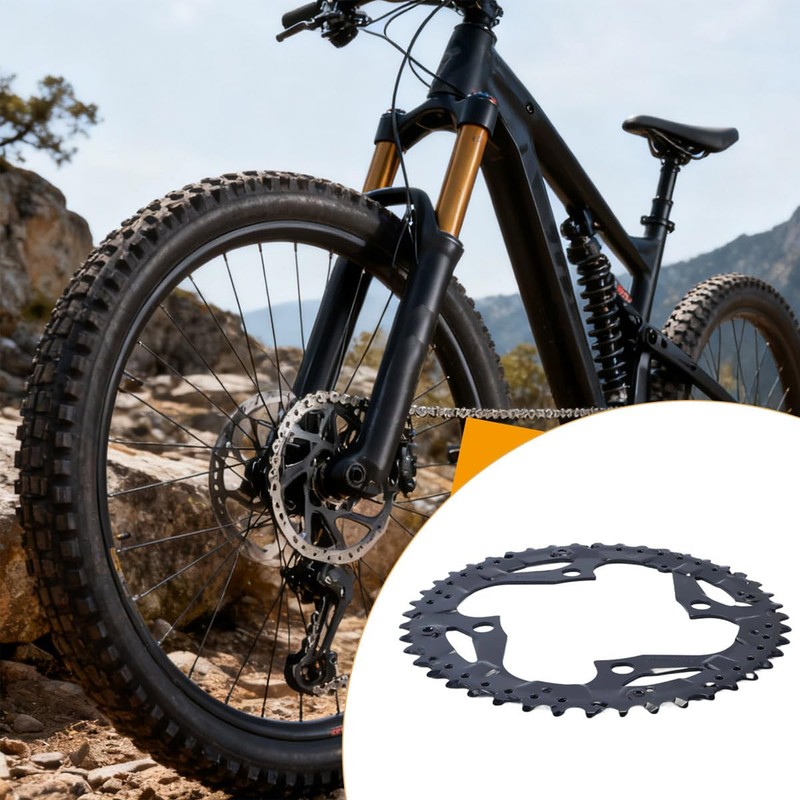 Ausi 3pcs Bicycle Chainrings 22/32/44T Speed Crankset Chain Ring Set