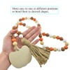 Hao Pro 41inch Length Wood Bead Garland with Tassels Simplicity