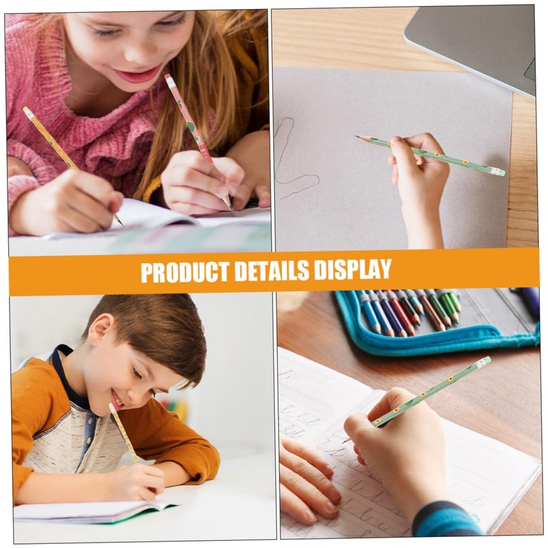 Kisangel 36pcs Cute Fruit Themed Pencils for Fun Wooden Drawing