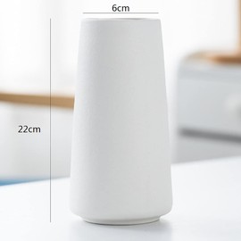Vase Flower Base Vase Ceramic White Black Stylish Scandinavian Ceramics Flower Arrangement Interior Home Decoration (Howite - Large Height: 8.7 inches (22 cm))