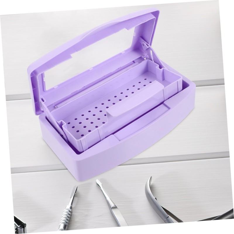 Healeved Manicure Tool Cleaning Case Nail Art Tools Sterilizer Non-slip