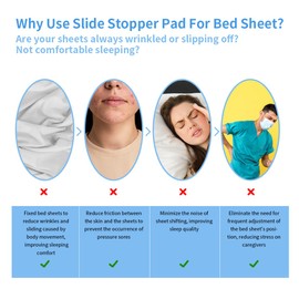 Ehucon Silicone Hospital Bed Mattress Sheets Slide Stopper Pad for Home and Medical Use,Non Slip Pad for Prevents Mattresses from Sliding(29.5" x 78.7"(Pack of 1 pc))