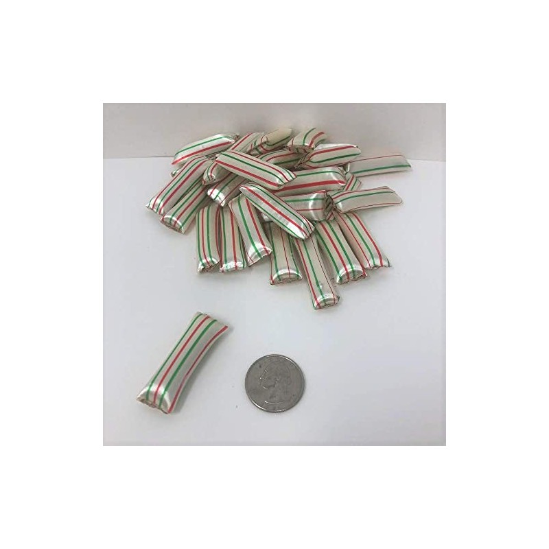 Old Fashion Chocolate Mint Straws 1 pound red green white