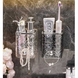 yaocoral Luxury Wall Mounted Toothbrush Holder for Tooth Brush,Set of 2