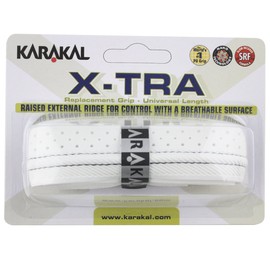 Karakal X-TRA Replacement Grip - Tennis - Badminton - Squash (White)