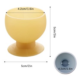 HEMIPLEGIA 3-Pack Silicone Doorknob Covers, Round Door Knob Protectors - Wall Bumpers, Dust Covers, Noise Reducers, Easy to Install (Yellow)