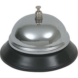 Genware NEV-SB35 Bell, Chrome Plated Service 3 1/2" Diameter