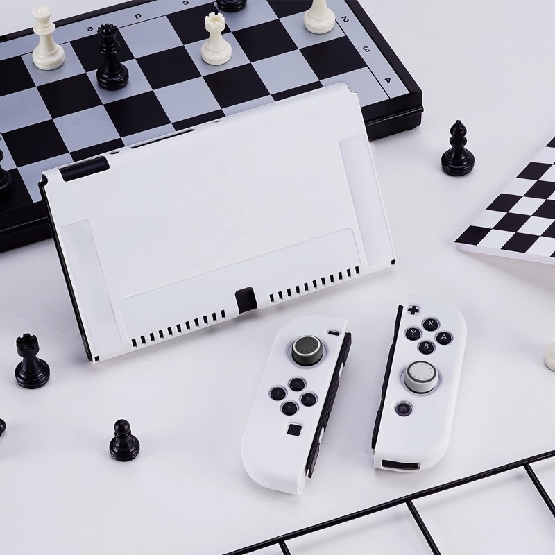 JINGDU Protective Case Compatible with Switch OLED, Dockable TPU Cover