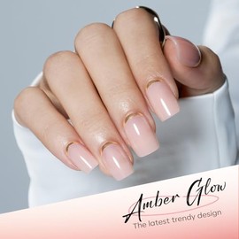 modelones Uñas postizas cortas con punta francesa Modelones, cuadradas, reutilizables, con pegamento, lima mini, 32 unidades, 16 tamaños, regalo para 
