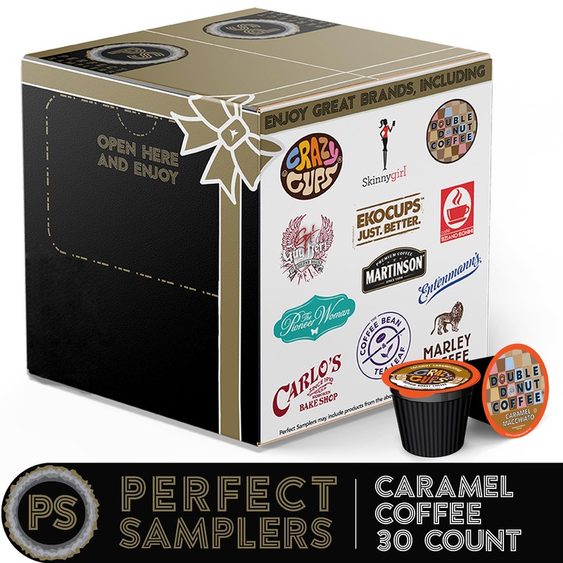 Perfect Samplers Caramel Coffee Pods Variety Pack, Medium Roast for