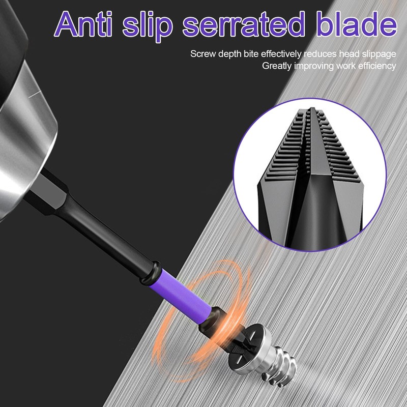 Phillips Driver Bit Set, High Hardness Rustproof Tungsten Steel Magnetic