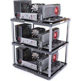 Stackable Open Air Computer Case Rack – Modular PC Frame Chassis for ATX/MATX/ITX Motherboards, Ideal for Studio, Mining Rig, DIY Builds