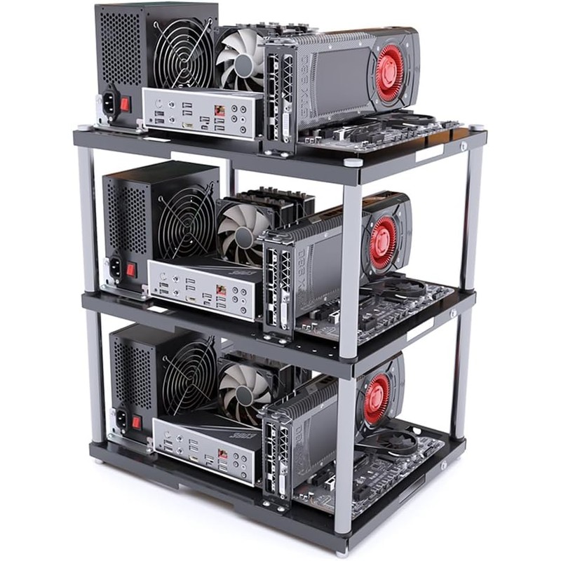 Stackable Open Air Computer Case Rack – Modular PC Frame