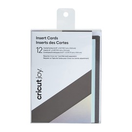 Cricut Joy Message Card / Gray / Set of 12 / Silver / Matte Holographic / 4.2 x 5.5 inches (10.8 x 14 cm) / Insert Card