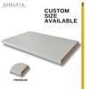 Gray Color Melamine Cabinet Replacement Shelves - 3/4'' Thick -