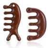 LIQWEI 2 Pcs Wooden Massage Comb, Scalp Massager Wide Tooth