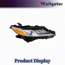 waltyotur Passenger Right Side Headlights Assembly Replacement for Camry XLE/XSE 2018 2019 2020 Headlamp Replacement for TO2503256 8111006D70